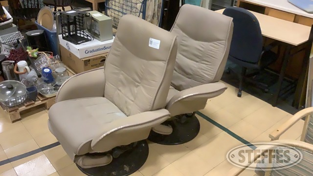 Pair of Swivel Reclining Chairs